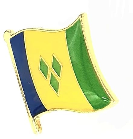 Saint Vincent och Grenadinerna Karibien Metall Emalj Landsflagga Märke