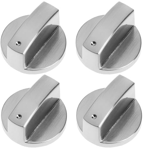 4 manopole universali per piano cottura a gas per cucine – Manopole di ricambio durevoli, diametro 4 cm, inserto 6 mm, ideali per cuochi domestici e fai da te