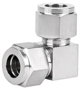 Codo de compresión inox 304, diámetro exterior métrico e imperial, conector alta presión 25-40 MPa, para gas, agua y petróleo(10mm)