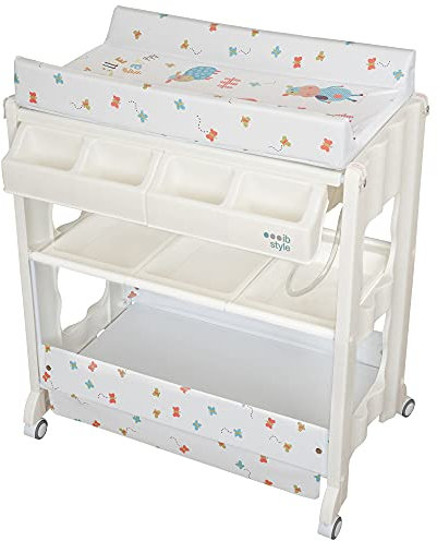 ib style® ISA Bade- Wickelkombination | Mobiler Wickeltisch | Rollbar | versch. Designs | MY LITTLE FARM COLOR