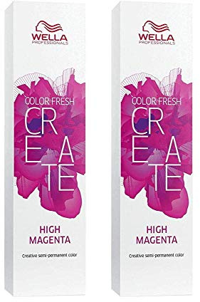2 er Pack Wella Color Fresh Create direktziehende Tönung High Magenta 60 ml