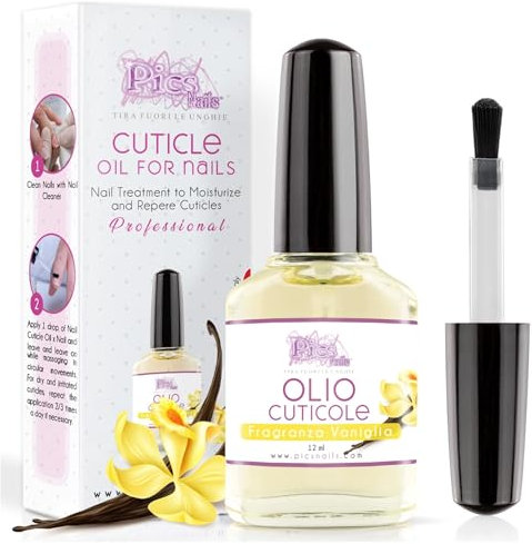 Huile Cuticules Ongles des Mains et des Pieds 12ml Professionnelle - Huile Vanille Fragrance Hydratante et Régénérante pour les Cuticules des Mains et des Pieds, Apporte Soulagement et Fraîcheur