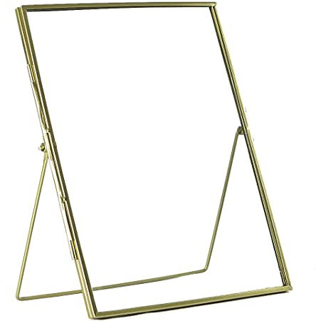 Nicola Spring Metal Photo Frame - Fits Photo Size 8 x 10 (20 x 25cm) - Pack of 1 - Gold Picture Frame Portrait Orientation Freestanding Certificate Display Poster Case