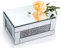BTSKY Verspiegelte Glas-Schmuckschatulle zum Dekorieren mit zerkleinerten Diamanten, Schmuck-Organizer, Aufbewahrungsbox für Schlafzimmer und Kommode (Silber)