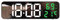 Creperture Réveil Numérique, 23 cm Horloge Murale LED Grand écran sans Tic-tac Alimentation par Piles USB Réveil électronique avec Température d'humidité et Luminosité Réglable pour Bureau Maison