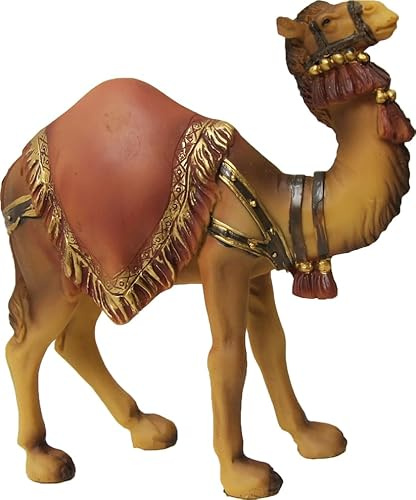 FADEDA Cammello/altezza: 13 cm/dipinta a mano/personaggi fedeli ai dettagli, decorazione da tavolo di Natale accessori presepe