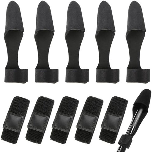 KFDDRN 10 Stück Rutenbänder Angeln Set, Angelruten Gurte Anti-Rutsch, Einstellbar Klettbänder, Angelzubehör für Binden von Angelruten und Casting Schutz