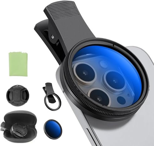 CPL Filter, 52mm Polfilter, Handy Kamera Objektiv für iPhone16, 15, 14, 13, 12, 11, Xiaomi und andere Smartphones