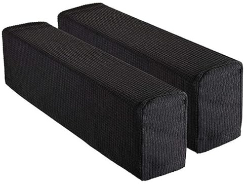 JORTUIO 2 PCS Par Funda para Reposabrazos De Sofá Protector Extraíble para Brazos De Sillones Cubierta Elástica De Apoyabrazos para Sofá Sillas(Negro)