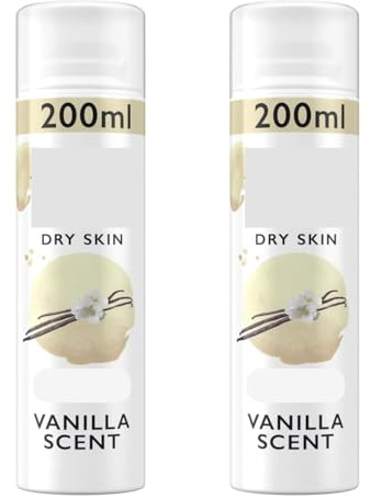 Shaving Foam 200ml x Pack of 2 - Vanilla Scent - Protects Your Skin Whilst Shaving - Leaves Skin Soft and Smooth