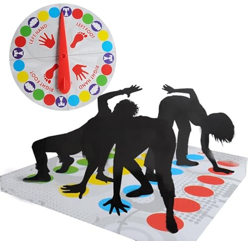 ASQzhuLIWing Divertente Twister Gioco Giocotwister Gioco Tornado gioc Twister Adatto agli gioc da Pavimento per Famiglie con tappetini gioc di abilità di Squadra per Feste di Compleanno e riunioni