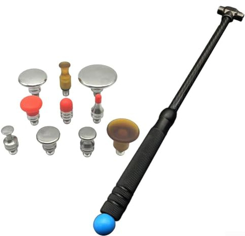 Sileduove Set di martelli per la rimozione delle ammaccature dell'auto con strumenti in lega di carbonio per la protezione della vernice e la riparazione rapida su superfici metalliche piane come i