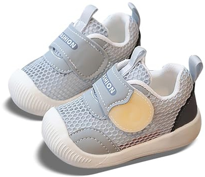 Sandali Ragazzo, Sandali da Spiaggia Sportivi in Rete Traspiranti ad Asciugatura Rapida per Bambini e Bambine Leggeri con Punta Chiusa Scarpe Sportive (Grey 15-18 Months)