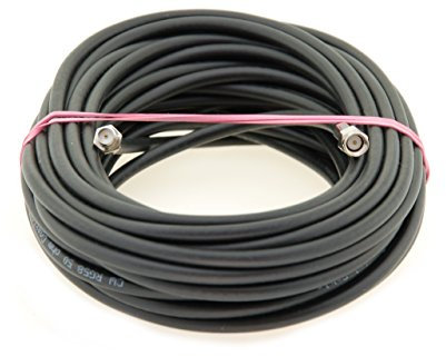 Alda PQ Antennen Verlängerungskabel, Antennenkabel RG58 mit SMA/M auf SMA/F Steckern zur Antennenverlängerung und Empfangsverbesserung. Kabel ist für den Hochfrequenzbereich ausgelegt, 10 m Kabellänge