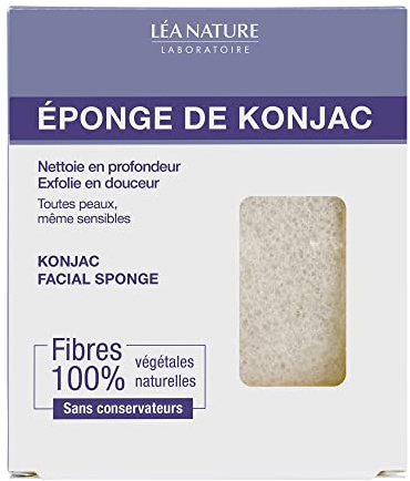 Eau Thermale Jonzac - Eponge de konjac - Nettoyants - Tous types de peaux, même sensibles - Fibres 100% végétales - Lot de 2