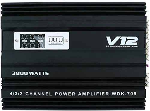YaeCCC 4 Channel High Power Amplifier - Slim Stereo 4 Channel Car Audio Stereo Amplifier Amp 4Ohm
