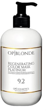 OP|BLONDE REGENERATING COLOR MASK PLATINIUM 9.2, la mascarilla capilar de 250 ml revive el color, tratamiento de iluminación profesional ideal para el cabello rubio platino, cabello teñido o natural