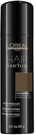 L'Oréal Professionnel Paris Hair Touch Up - Root Concealer Spray - Blends and Covers Grey Hair, Does Not Transfer or Smear, 2.0 Oz Wam Brown