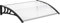 Oshion Auvent de Porte d'entrée Toit Marquise Abri Protection en Polycarbonate Contre Pluie Neige UV 120x80cm