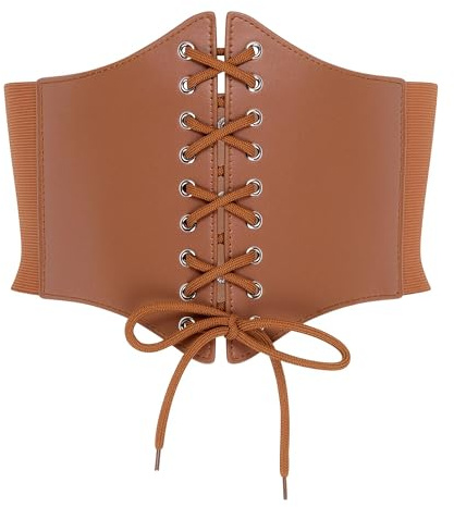 BlackButterfly Cintura Corsetto Donna Allacciatura | Davanti Sintetico Sagomato, Fiocco Decorativo, Bottoni a Pressione, Fianchi Elasticizzati, Taglie S-XXL