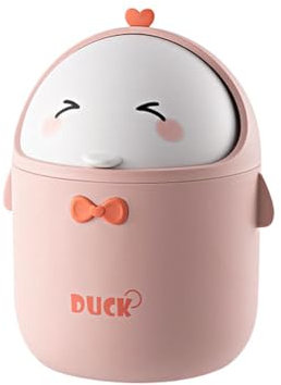 Jumuao, cestino per la spazzatura da tavolo, con coperchio, piccolo cestino per la spazzatura da tavolo, in ABS, design compatto, mini secchio per cosmetici, cestino da scrivania per scrivania,