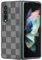 Asuwish Phone Case for Samsung Galaxy Z Fold 3 5G 2021 Cover and Cell Accessories with Lattice Pattern Soft Slim Rugged Dual Layer Protective ZFold3 Z3 Fold3 3Z ZFold35G ZFold G5 Three Women Men Black