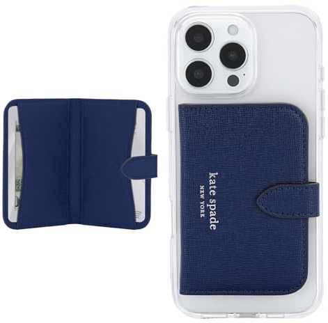 kate spade new york Morgan Magnetic Phone Wallet/Card Holder - Compatible with MagSafe Phones and Cases - Navy