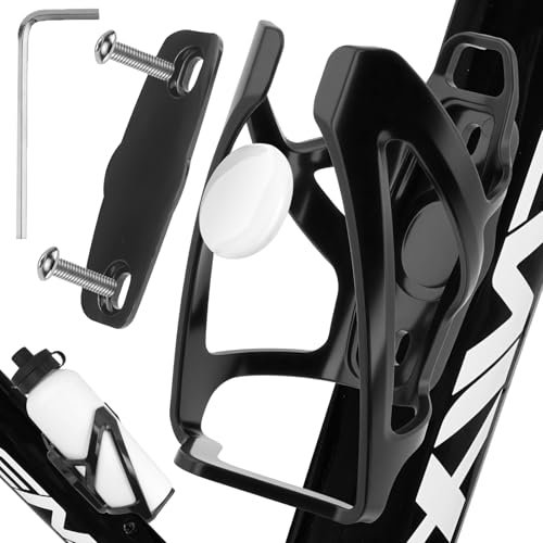 AOOSA Portabidón para Bicicleta para AirTag con Compartimento Oculto, Soporte Bicicleta para Apple Air Tag, Ligero Resistente, Universal Soporte para Botella de Bicicleta, Tornillos Antirrobo, Negro