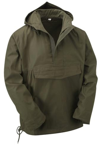 VINTIKA Army Smock Military Style Anorak Hooded Combat Jacket Pullover Outdoor Hiking Windbreaker Heavy Duty Field Coat Hoodies