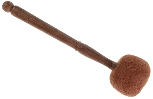 ifundom Mazo de Cuenco de Sonido Artesanal Varita de Fieltro y Madera para Relajación Profunda en Percusión y Meditación Budista