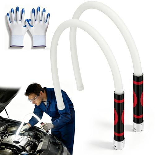 Biegsame LED Arbeitsleuchte Magnetische Taschenlampe,76cm Flexibler Stab mit 360° Knickbar, Werkstatt, Camping& Notlicht–USB-C Schnellladung Akku LED Lampe,2 Stück + Handschuhe