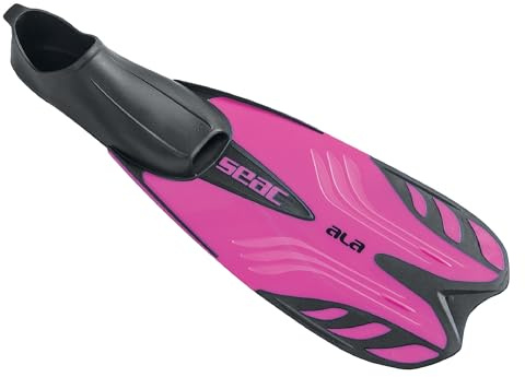 Seac Ala, Palme de Snorkeling Chaussante pour Adulte et Enfant, de la Pointure 28 au 47, Rose, 28/30
