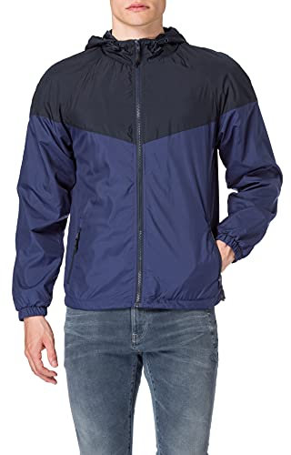 Urban Classics Windrunner Tech 2 Tone Coupe-Vent, Bleu Marine/Bleu foncé, L Homme