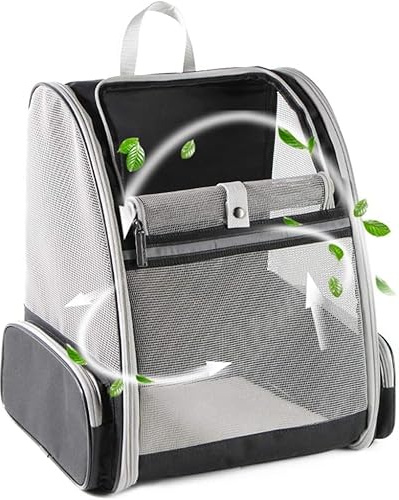 Cat Backpack Carrier, Full Ventilation Pet Carrier Backpack for Cats and Small Puppy, Airline Approved Cat Carrying Backpack for Travel and Hiking