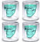 Saijer Halloween Skull Shot Glasses Set - Crystal Skeleton Cup for Beer, Coffee, Water, Wine, Whiskey, Vodka - Cool Drinking Mugs 25ml*4