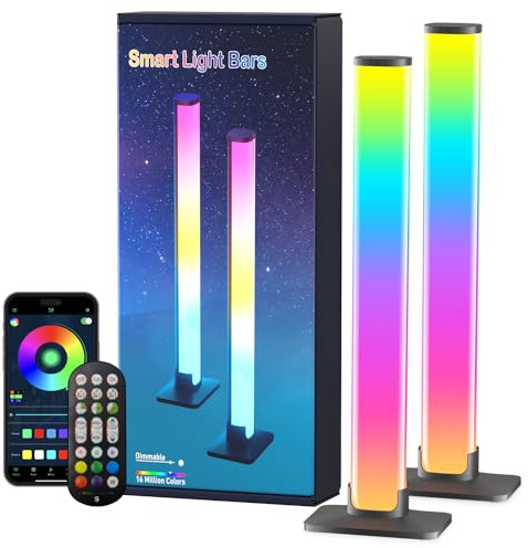 Barhootao RGB Light Bar,Smart LED Light Bar for Room,16 Million Colors,Three Control Modes,Dynamic Music Sync Mode,213 Preset Modes,USB Interface（Without Adapter）