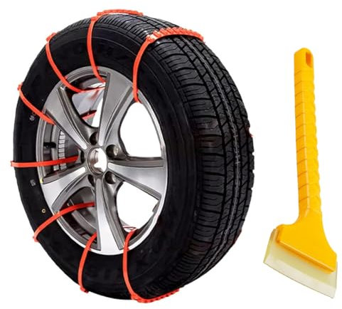 Cadena de Nieve para Coche,Cadenas Antideslizantes para Neumáticos de Nieve,Cadenas de Emergencia para Coche,Cadenas de Seguridad Ajustables,Antideslizantes,Cadenas de Seguridad,8pcs