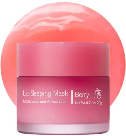 Sleeping lip mask, Nourish & Hydrate Lip Mask, Lip Balm, Lip Oil, Lip Skin Care, Hydrating, Moisturizing Lip Lines Night Sleep Anti-chapped Lip Cream (Berry)