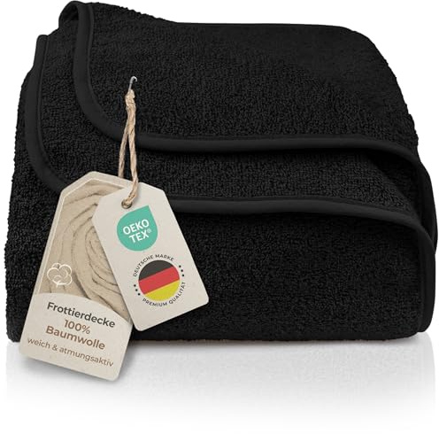 LAYNENBURG Premium Coperta in spugna 150x200 cm - 100% cotone - coperta estiva sottile, leggera e rinfrescante - come coperta da divano, piumone e coperta in spugna (noir)