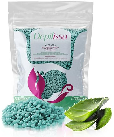 Depilissa Perle di Cera all’Aloe Vera TIO2 400g – Ceretta Delicata per Tutti i Tipi di Pelle – Viso, Ascelle, Inguine, Gambe, Zona Intima – Senza Strisce – Risultati Duraturi (0,4 kg, Aloe vera)