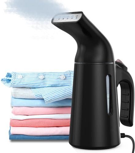 Blesgam Steamer Dampfglätter, 40S Aufwärmzeit Reise Dampfglätter Hemdenbügler, 700W Reisebügeleisen Dampfbürste für Kleidung, Reisen und Zuhause, Dampfbügeleisen Reise Steamer, GY169, Schwarz