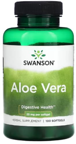 Swansons Swanson - Aloe Vera, 25mg | Digestive and Skin Health - 100 Softgels