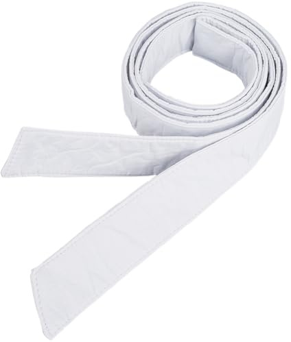 GORGECRAFT 2 Yards Cintura Bianca per Cappotto Nodo Cintura in Nastro per Cappotto Cinture in Tessuto di Cotone Lunga Fascia Imbottita Fascia per La Vita Tuniche Cintura Decorativa Cintura