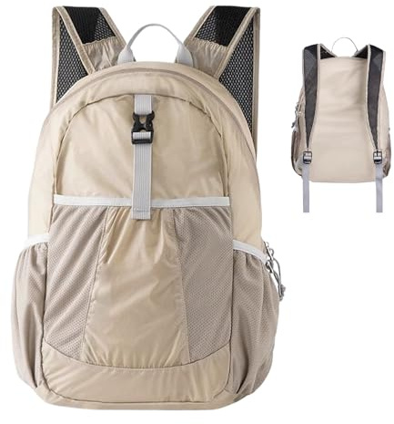 Handbagage Ryggsäck För Resa Rymlig Vattentät Förvaringsorganisatör | Hopfällbar Avslappnad Dagväska Weekendväska För Skola Camping Vandring Affärsresa Män Kvinnor Pojkar Flickor Ungdomar,