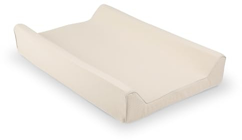 CuddleCo Matelas à langer en cachemire gaufré – Matelas à langer avec couche de mousse à mémoire de forme, fonction anti-roulement, base antidérapante, housse imperméable et lavable – Idéal pour les