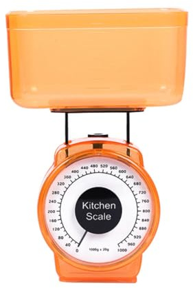 HOODANCOS Mechanical Kitchen Scale Food Scale Plastic Platform Weighing Scales for Baking Cooking and Baby Food Portable Compact Kitchen 6.85 X 4.49 X 3.46 in