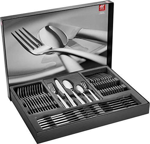 ZWILLING Roseland Besteck-Set, 60-teilig, Für 12 Personen, 18/10 Edelstahl/Hochwertiger Klingenstahl, Mattiert/poliert