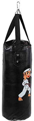Keenso Saco de de Boxeo para niños, Saco de Boxeo para niños Tipo Colgante Kid Sanda Muay Thai Training Hollow Equipment(60CM-Negro)