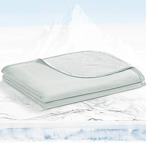 Avoalre Cooling Blanket 200x220cm Bamboo Blankets Arc-Chill 3.0 Cool Fiber Q-MAX>0.5 Summer Blanket with Double-sided Design Absorb Heat Soft Lightweight Cool Bed Blanket King Size Grey