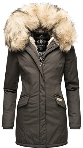 Navahoo Dam vinter kort kappa med huva, Cristal XS-XXL, antracit